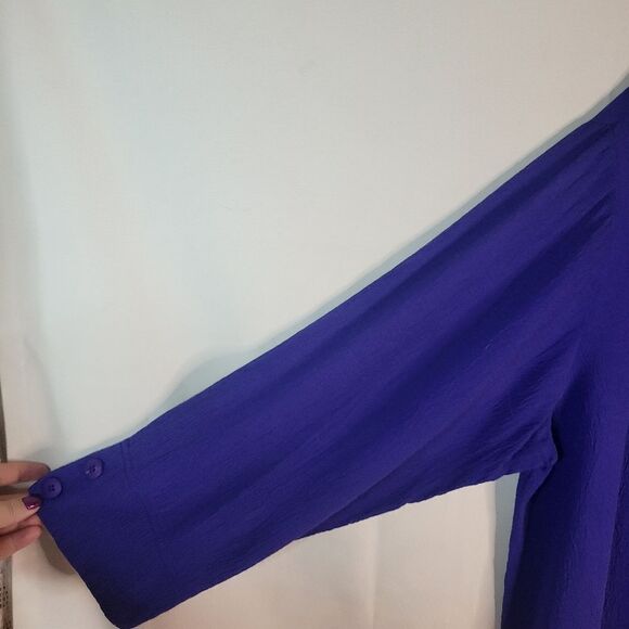 Carole Little Purple Button-Up Blouse - Picture 8 of 11